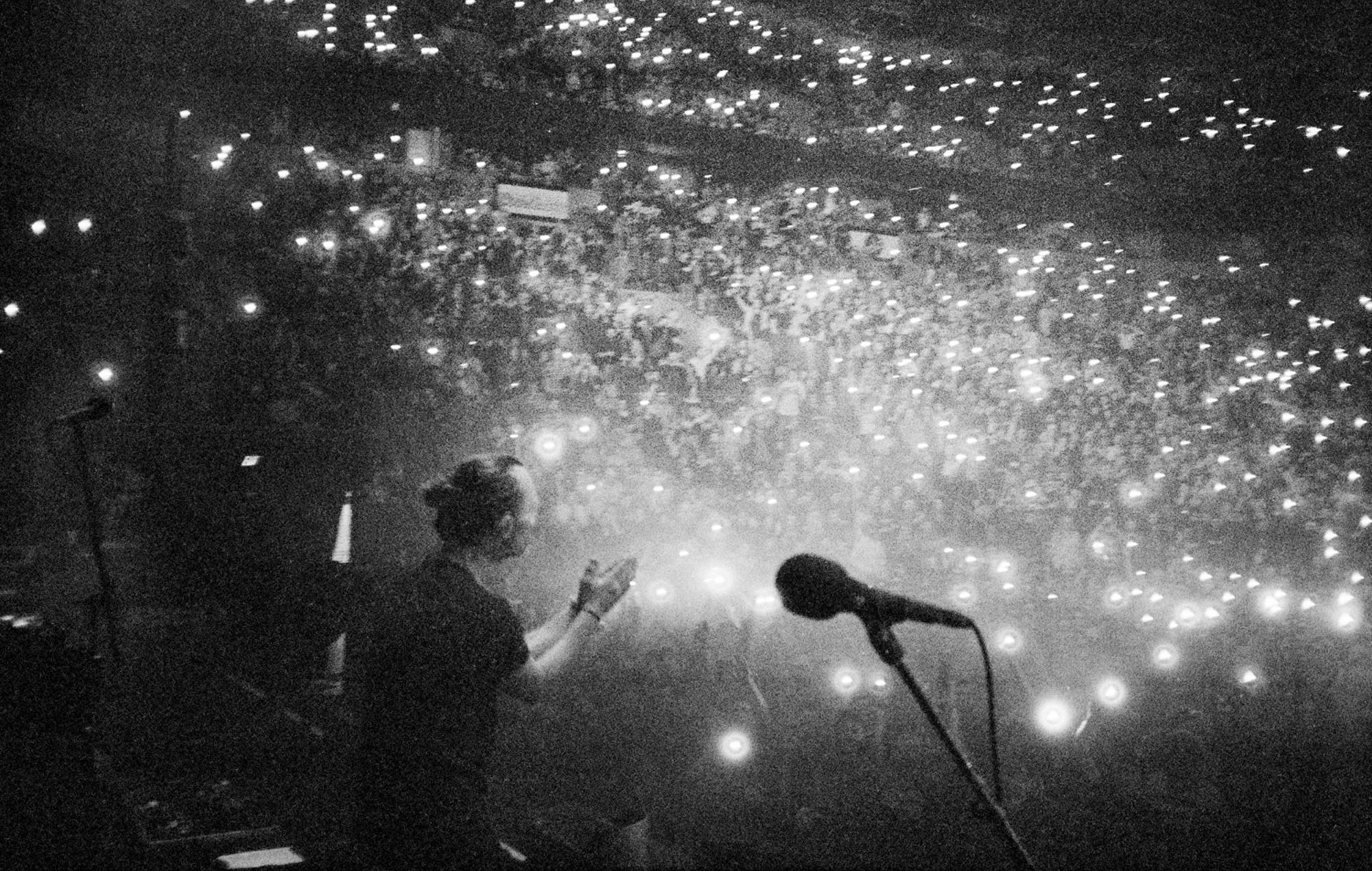 Thom Yorke on stage with Radiohead in new book 'How To Disappear Completely'. Credit: Colin Greenwood