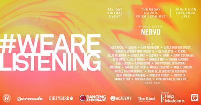 Mix Session and Toolroom Records announce inaugural female-focused #WeAreListening virtual event