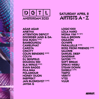 DGTL Amsterdam 2023 Drops Thrilling Lineup For April